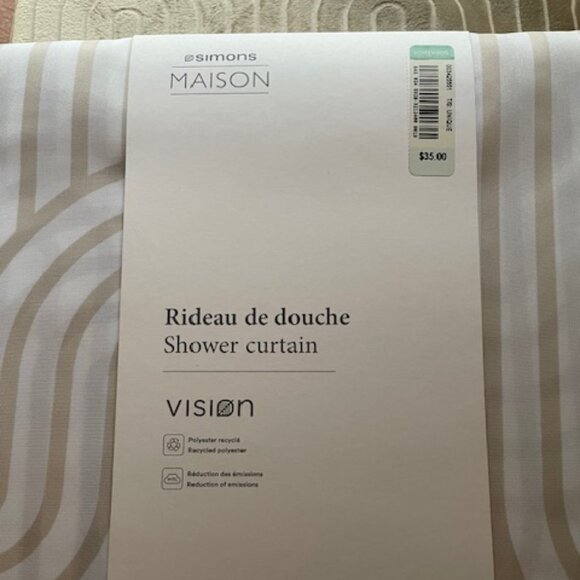NWT Simons Retro Arches Velvet Queen Duvet Set & Shower Curtain - Picture 6 of 7